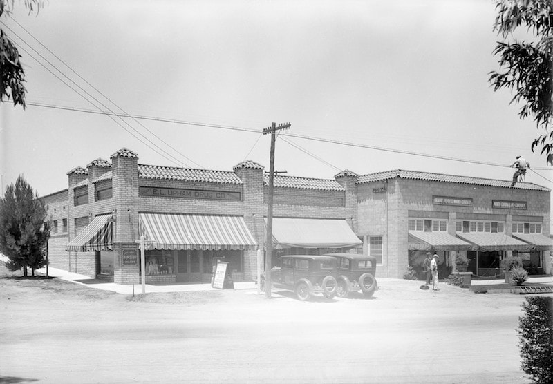 1926: Site of Current Chamber - Headquarters of water company and North Corona Land Company - Rex Clark's development company